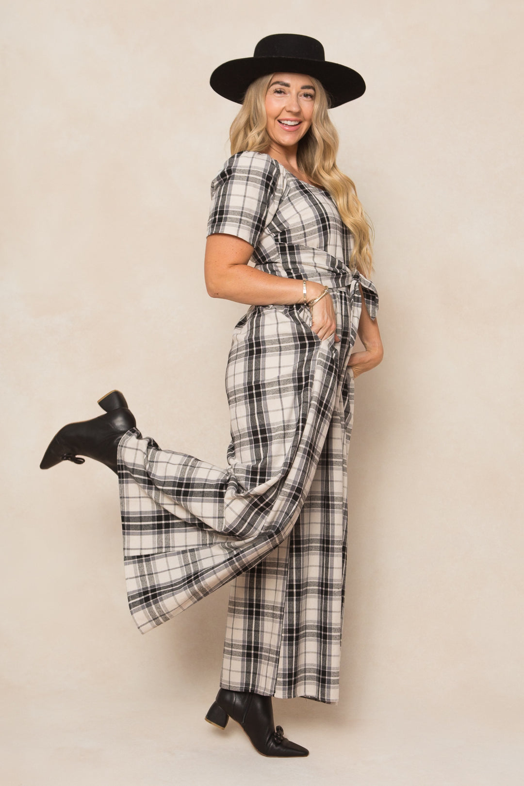 Laura Jumpsuit in Plaid - FINAL SALE