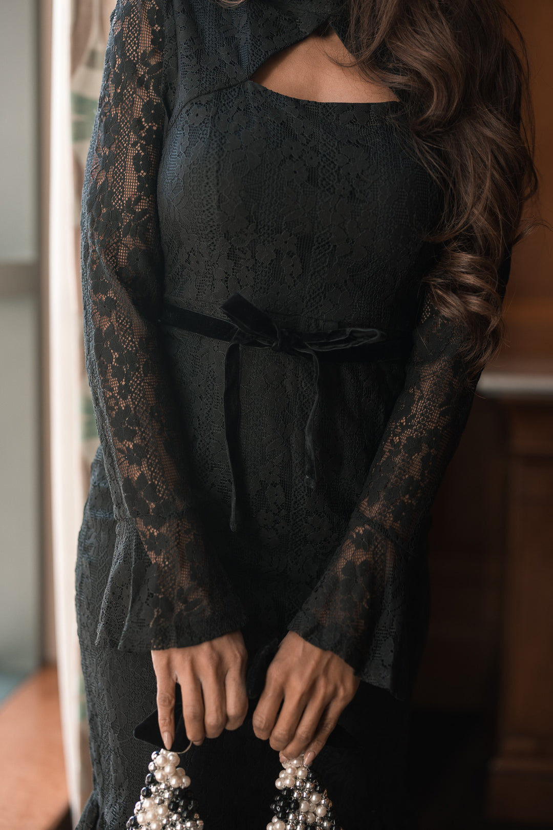 Layton Dress in Black Lace