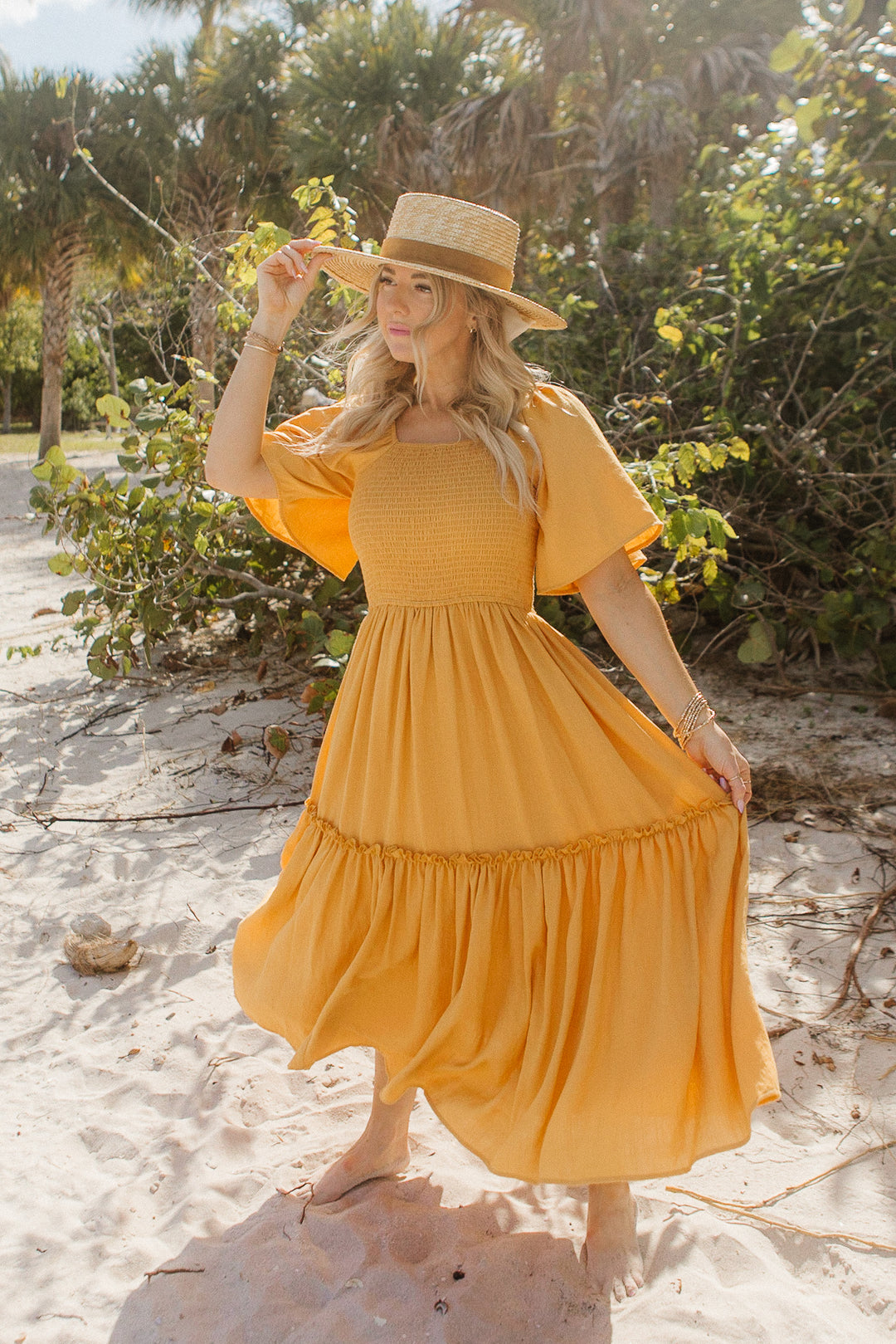 Lennon Dress in Mustard - FINAL SALE