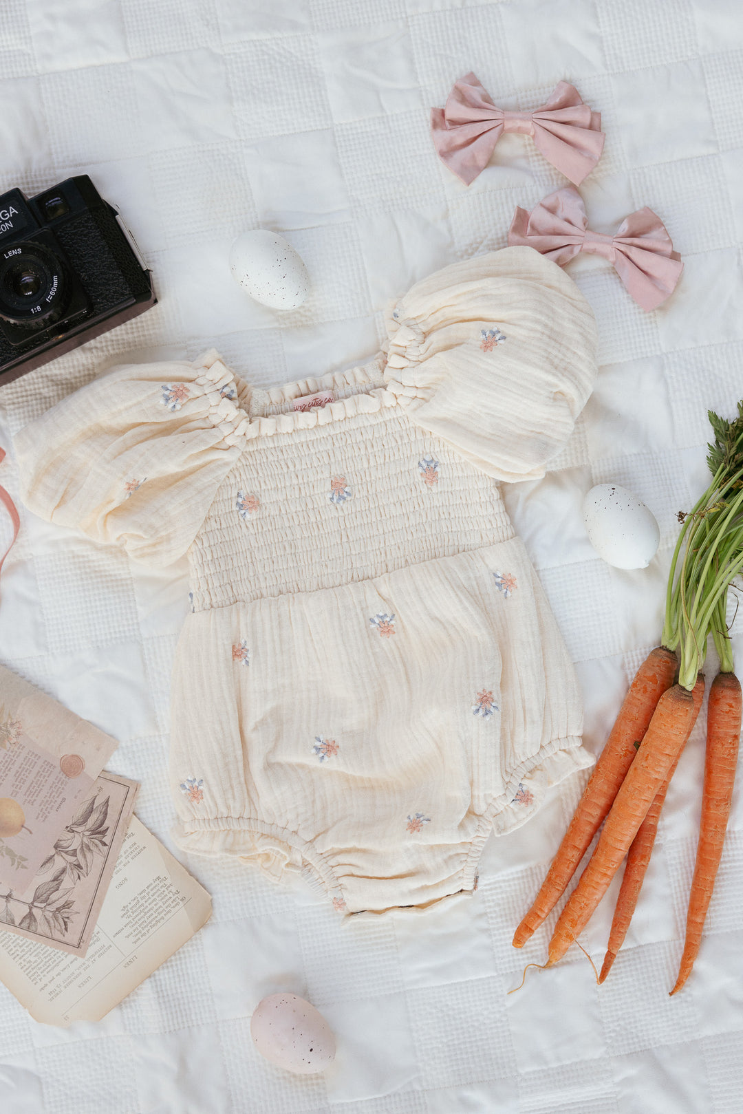 Baby Serendipity Romper in Cream Floral