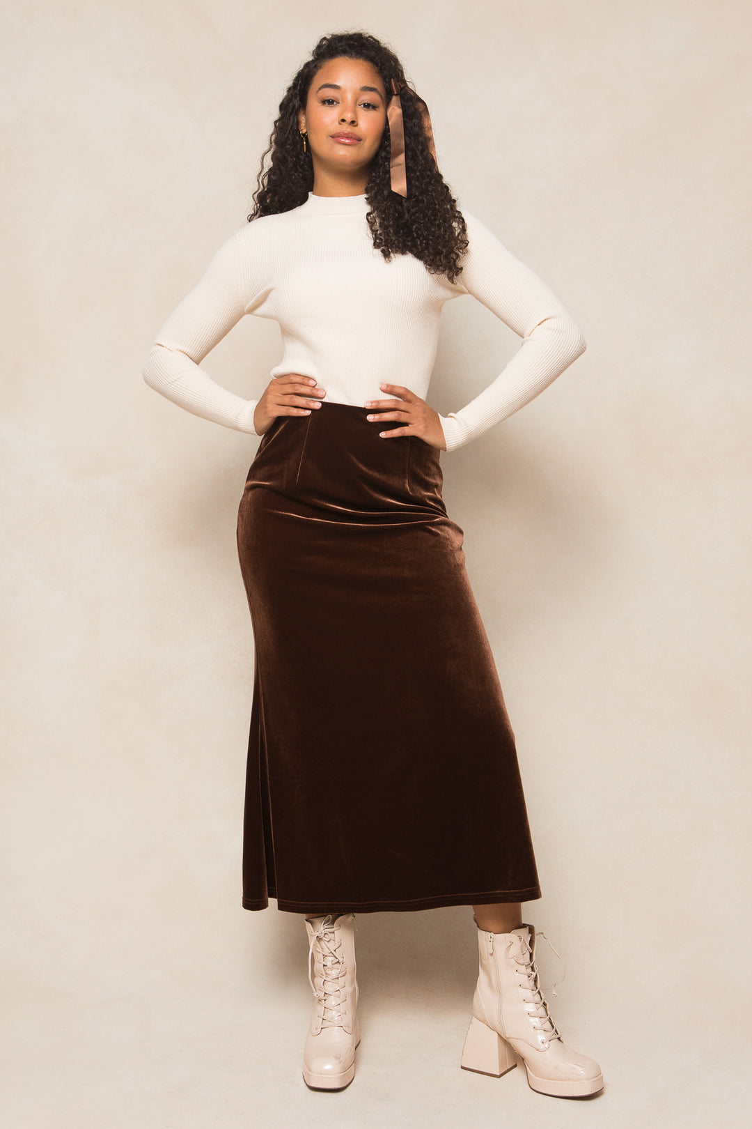 Logan Skirt in Brown - FINAL SALE