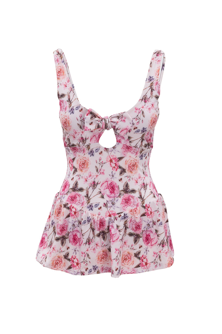 Lola Swim Dress in Ballerina Pink Floral