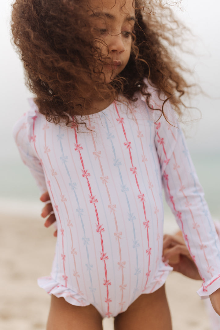 Mini Bella Rash Guard in Breea Bow