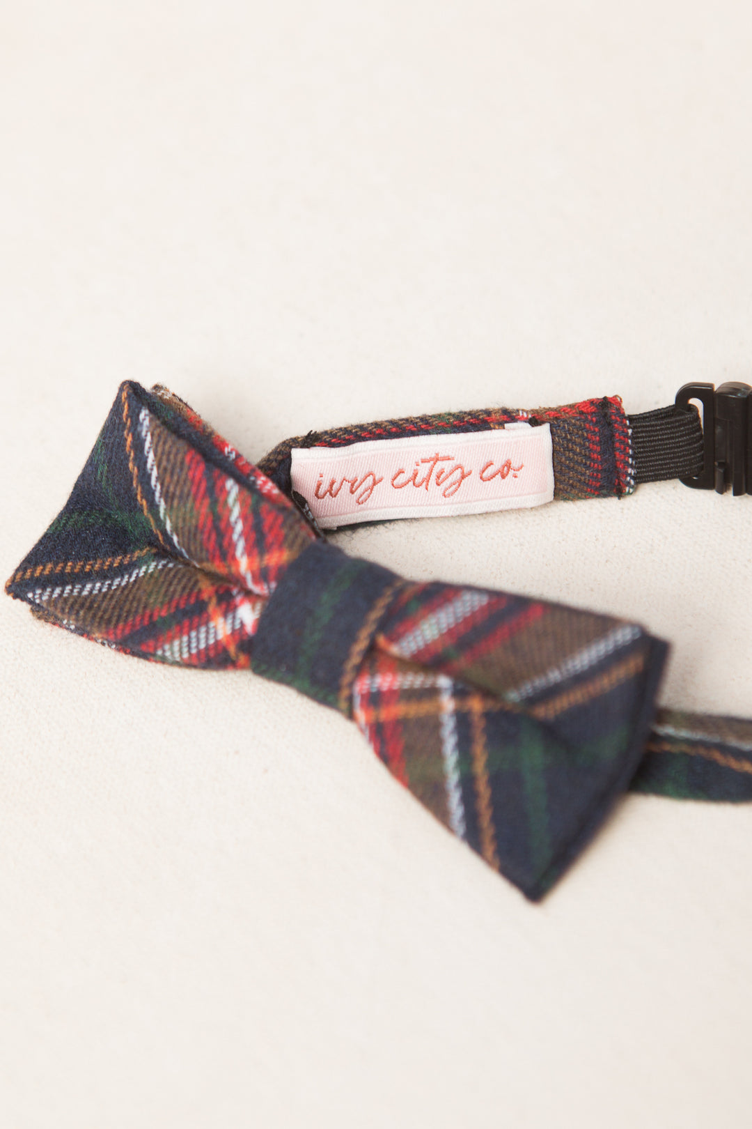 Baby Boys Henry Bow Tie in Madeline Navy Plaid - FINAL SALE