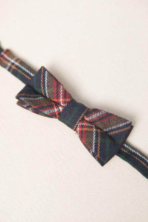 Baby Boys Henry Bow Tie in Madeline Navy Plaid - FINAL SALE