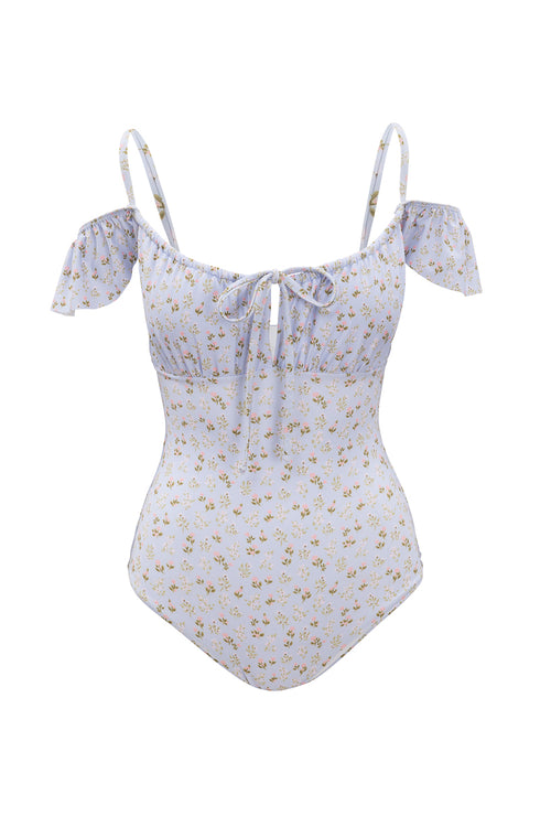 Maise One Piece in Blue Ditsy Floral