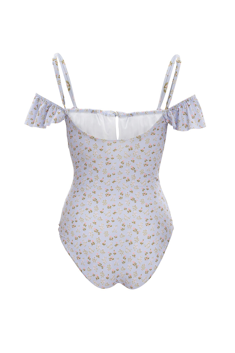 Maise One Piece in Blue Ditsy Floral