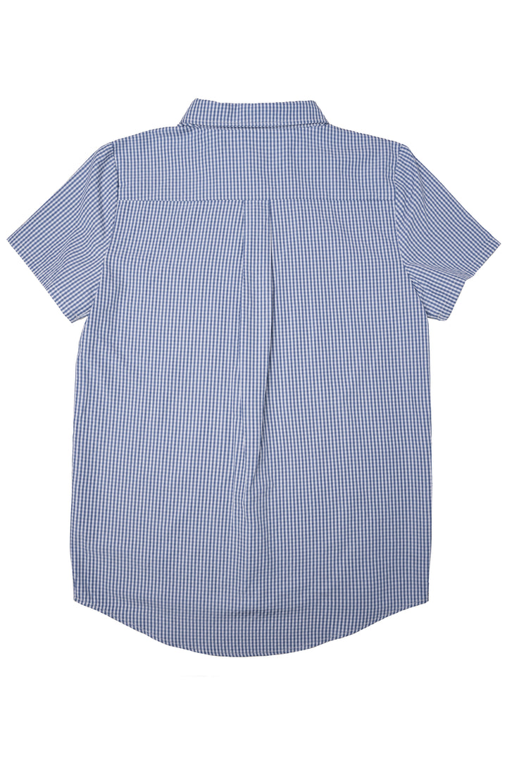 Mens James Shirt in Blue Gingham - FINAL SALE