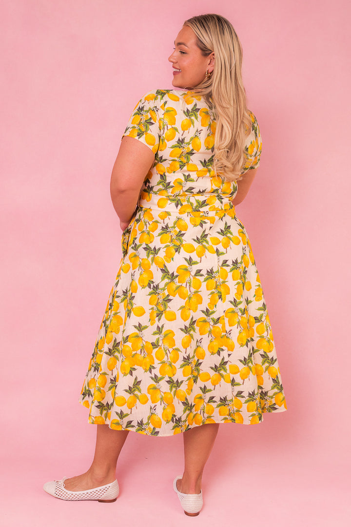 Meredith Dress in Lemons - FINAL SALE