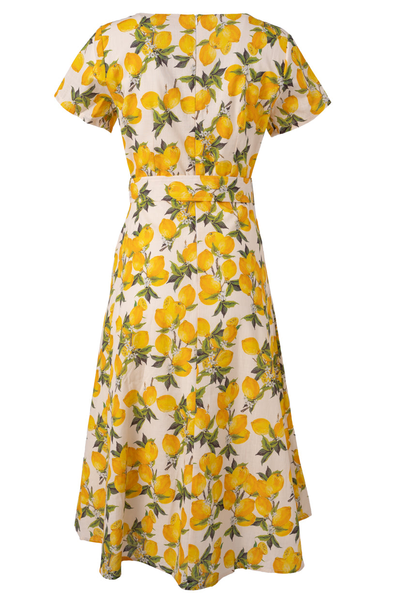 Meredith Dress in Lemons - FINAL SALE