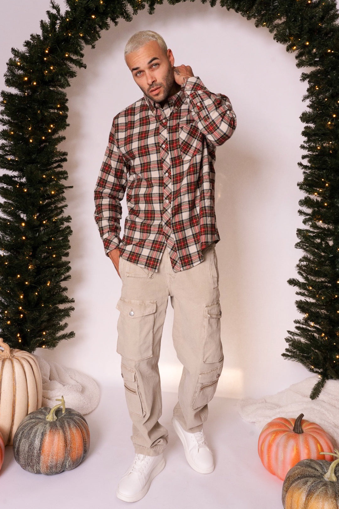 Mens John Shirt in Merry Holiday Plaid