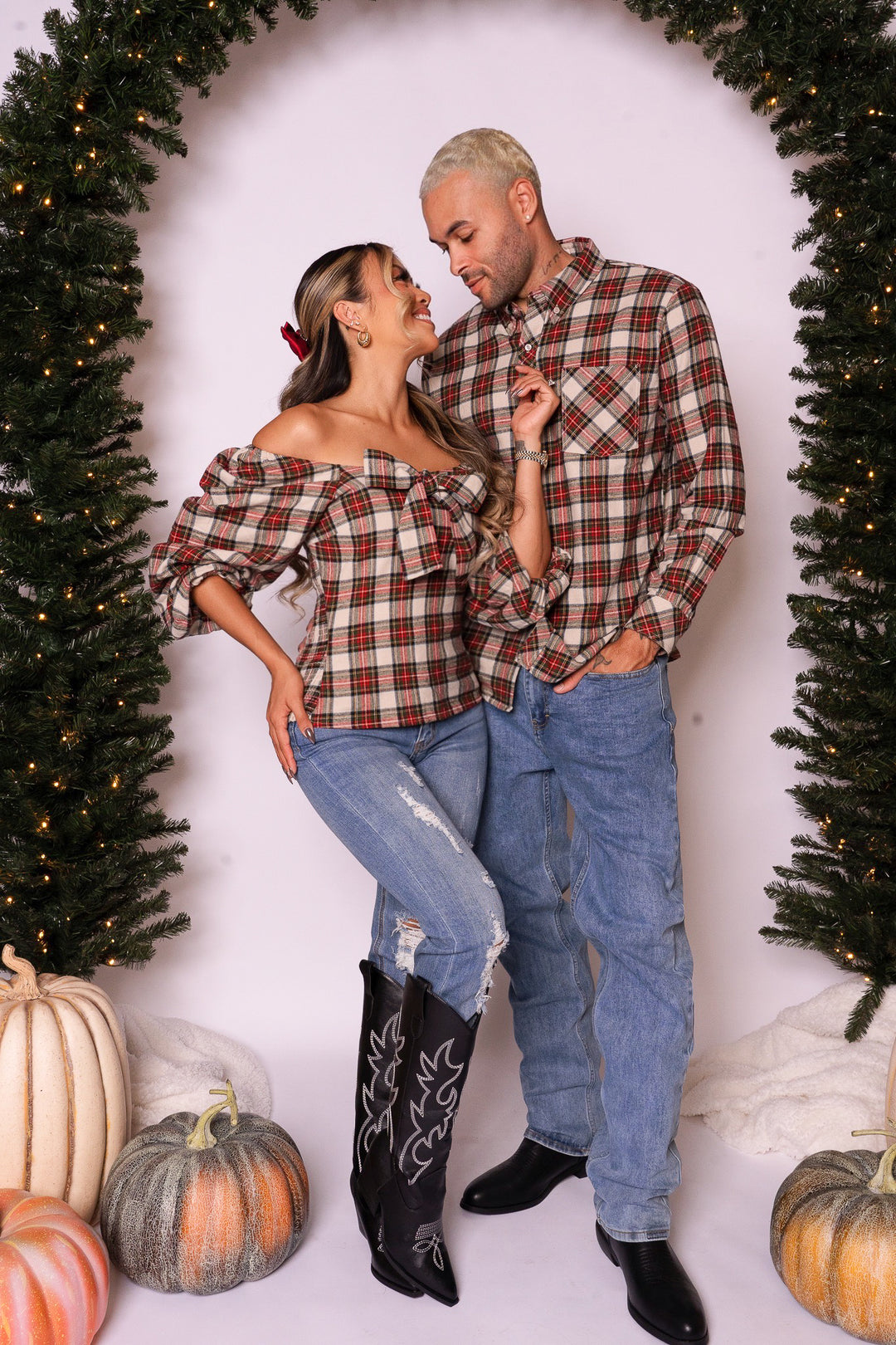 Mens John Shirt in Merry Holiday Plaid