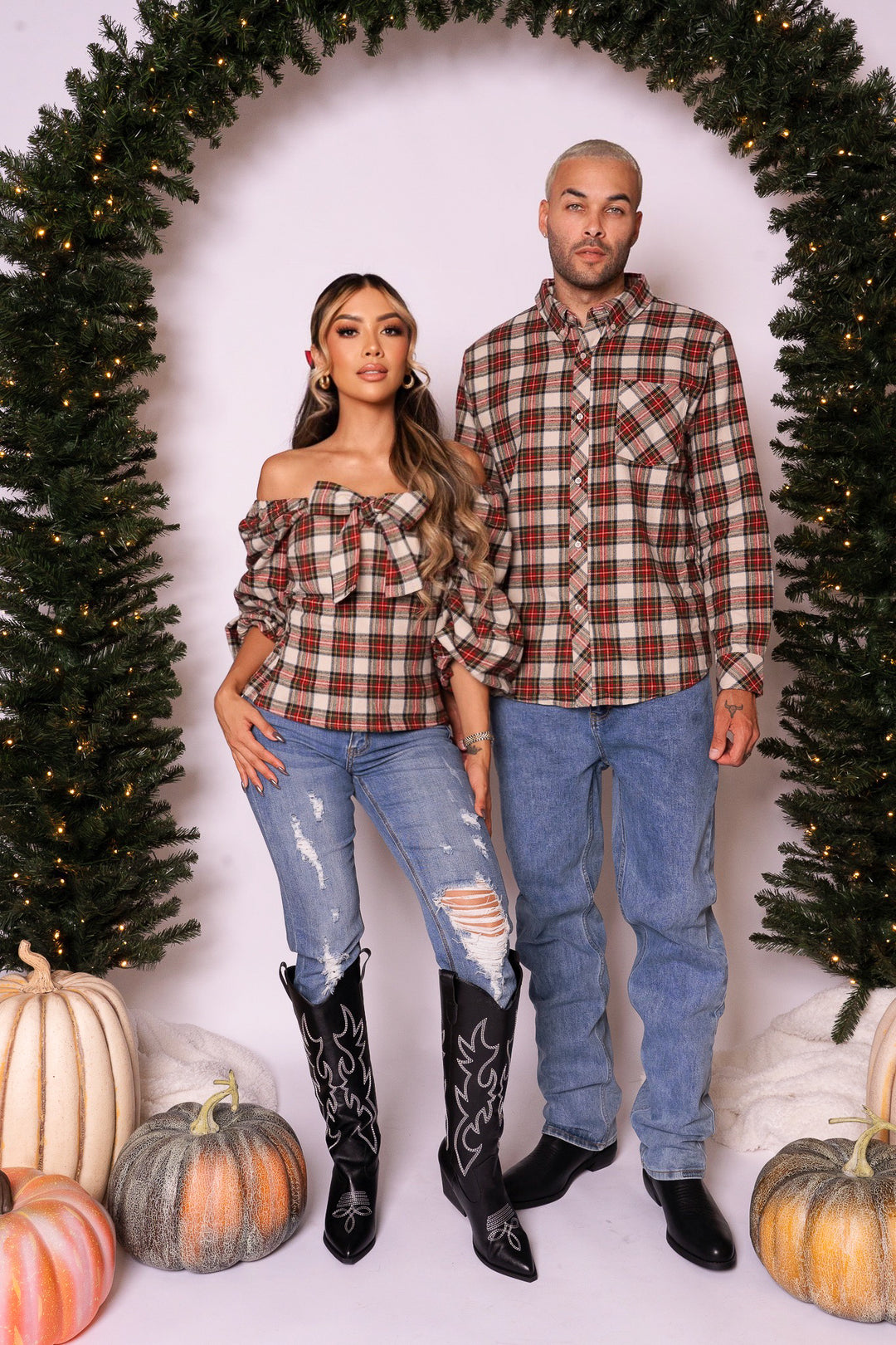 Merry Top in Holiday Plaid - FINAL SALE