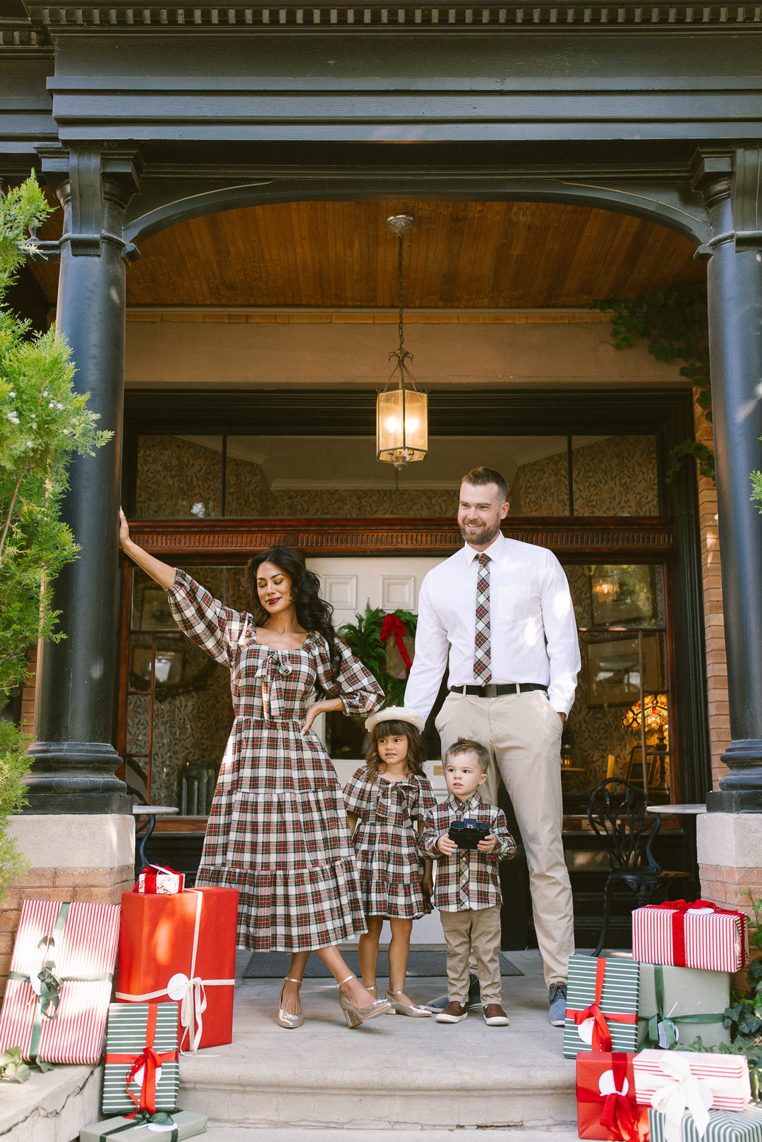 Boys John Shirt in Merry Holiday Plaid