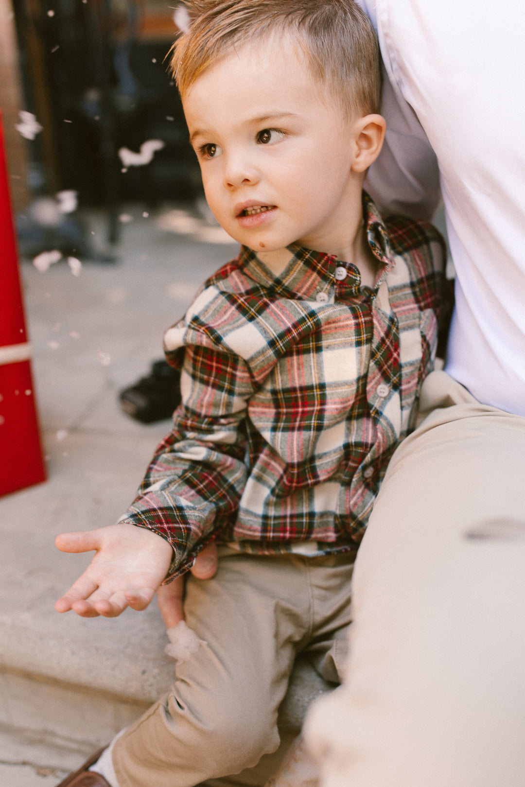 Boys John Shirt in Merry Holiday Plaid