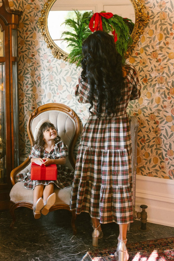 Merry Dress in Holiday Plaid