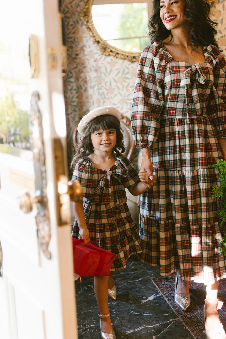 Merry Dress in Holiday Plaid