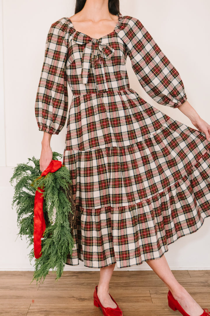 Merry Dress in Holiday Plaid