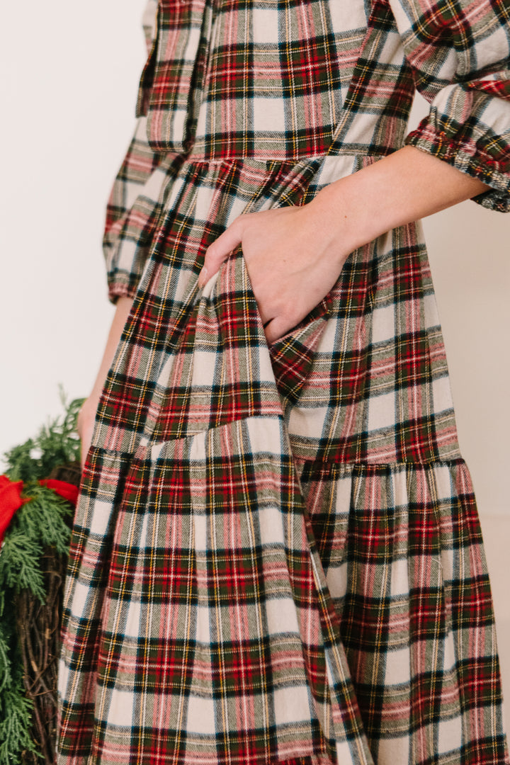 Merry Dress in Holiday Plaid