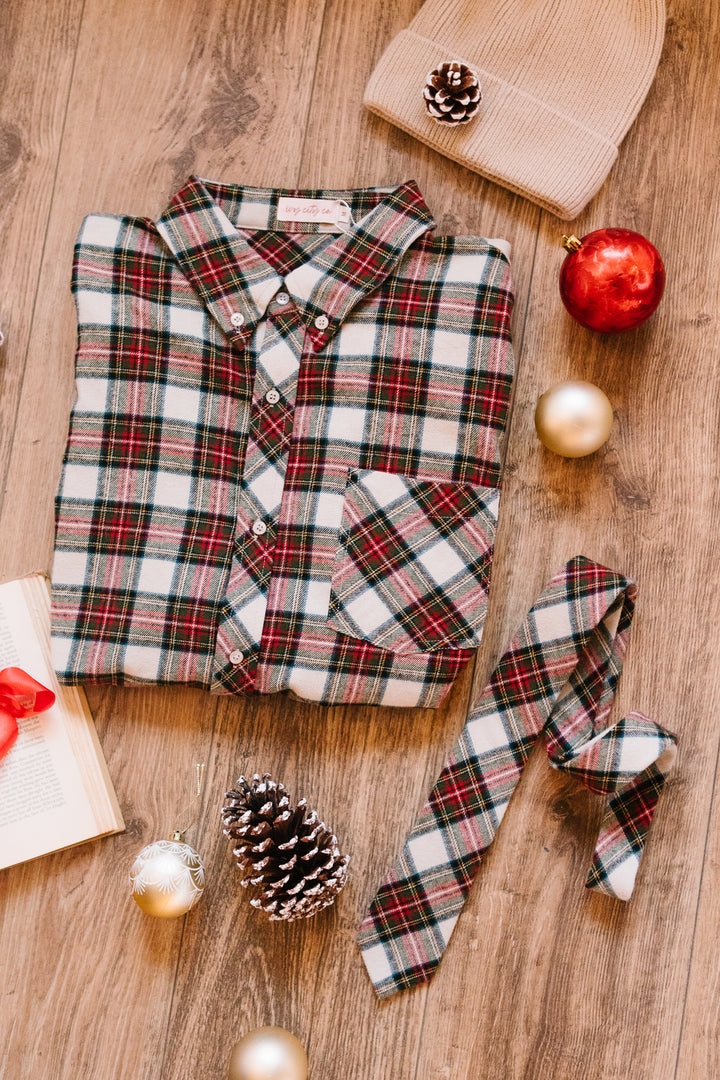 Mens John Shirt in Merry Holiday Plaid