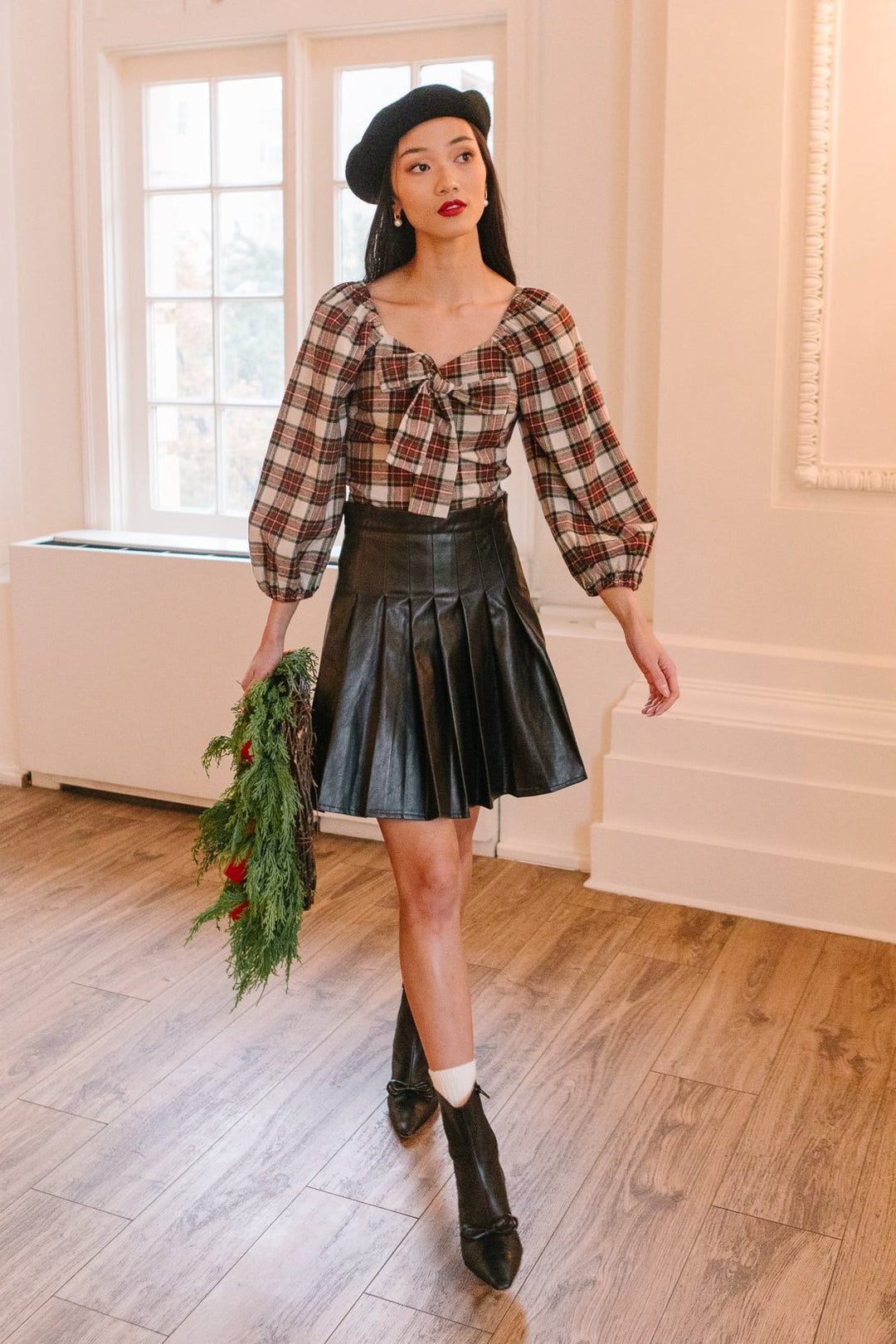 Merry Top in Holiday Plaid - FINAL SALE