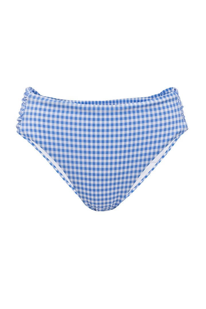 Mid Rise Ruched Bottom in Blakely Gingham