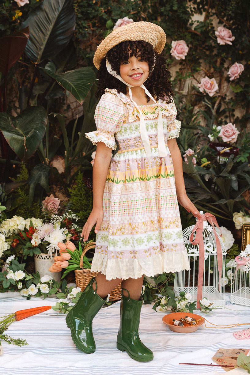 Mini Boxwood Blossoms Dress