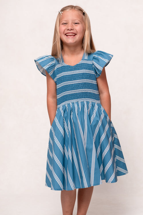 Mini Adelaide Dress in Blue
