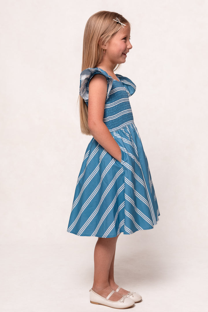 Mini Adelaide Dress in Blue