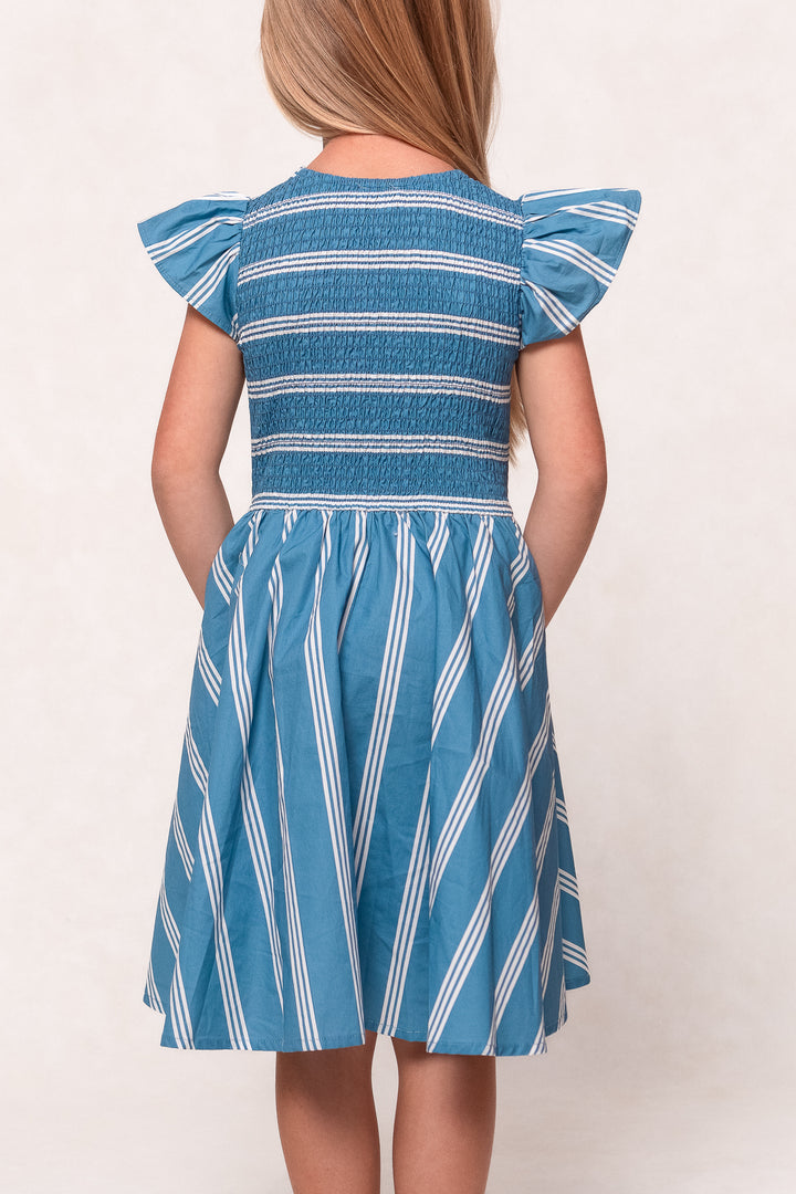 Mini Adelaide Dress in Blue