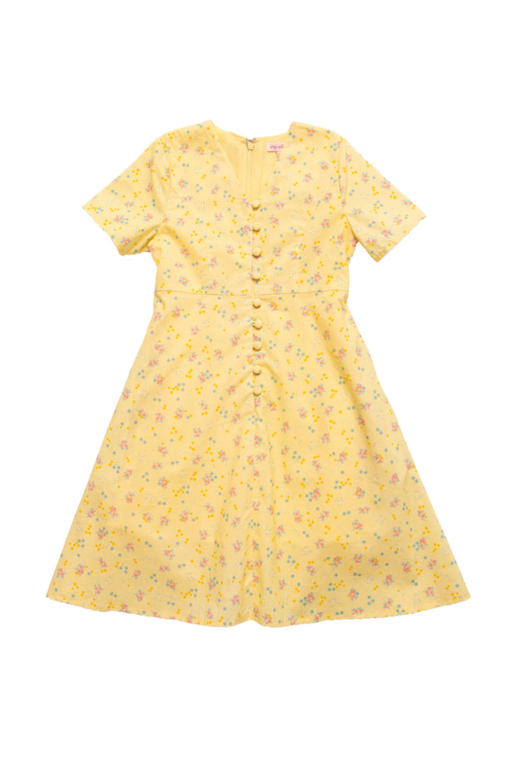 Mini Allie Dress in Yellow Floral