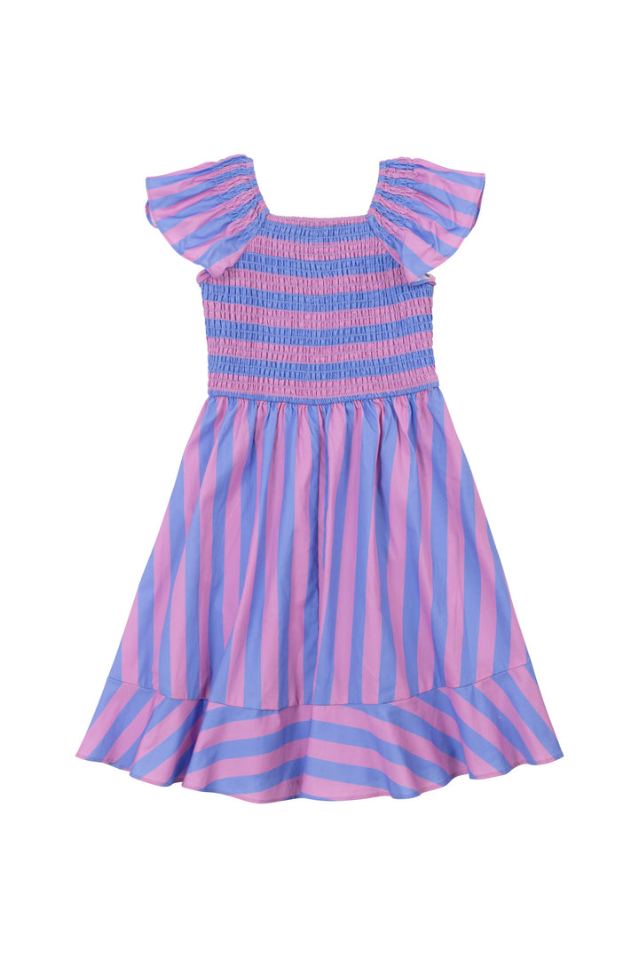 Mini Collins Dress in Pink & Blue Stripe