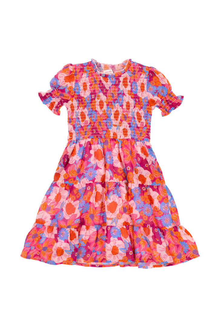 Mini Cordelia Dress in Pink Floral