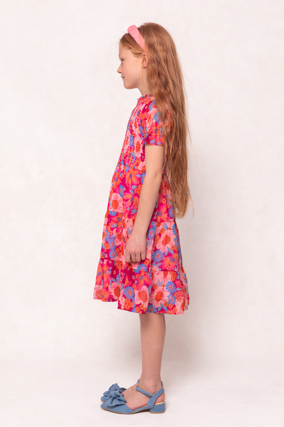 Mini Cordelia Dress in Pink Floral