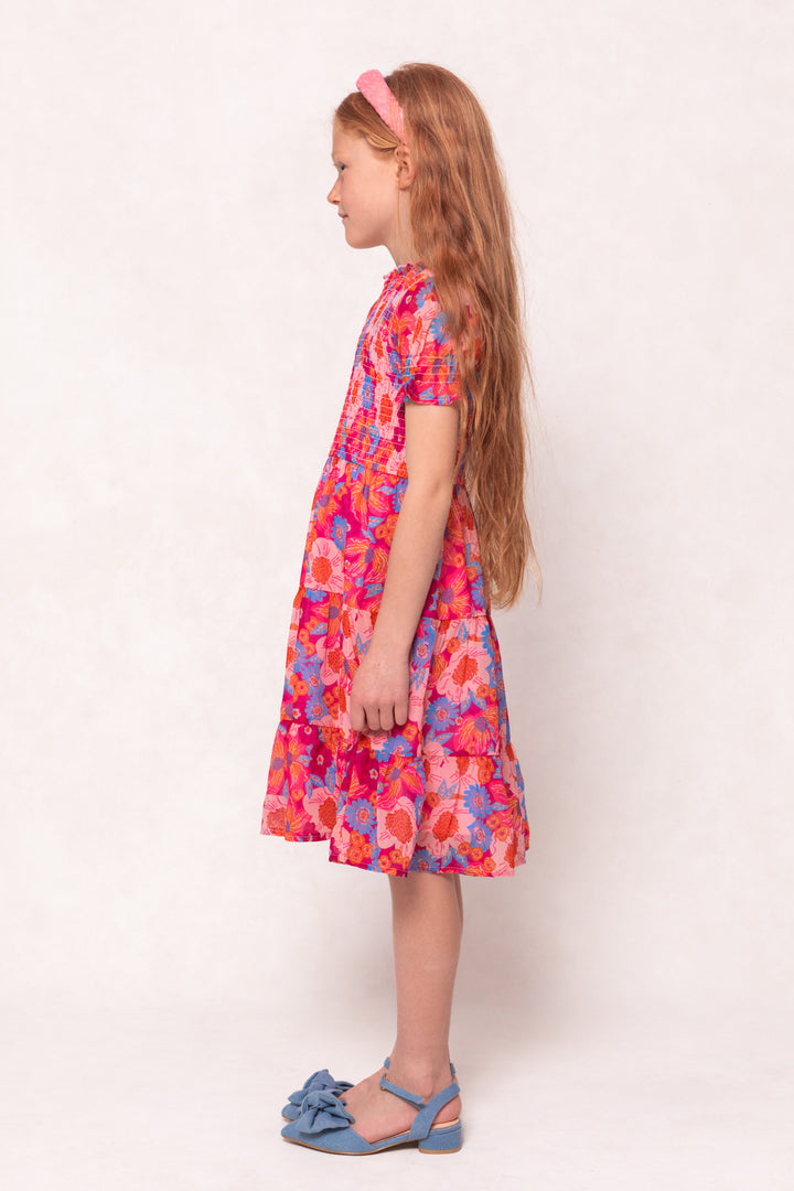 Mini Cordelia Dress in Pink Floral
