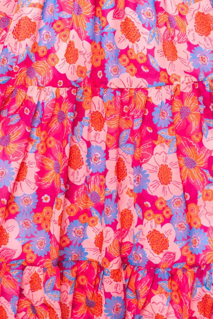 Cordelia Dress in Pink Floral
