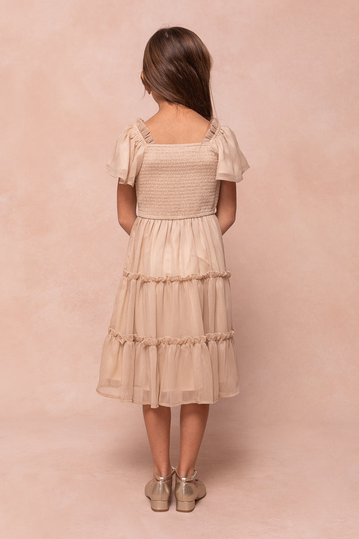 Mini Ellie Dress in Champagne Chiffon