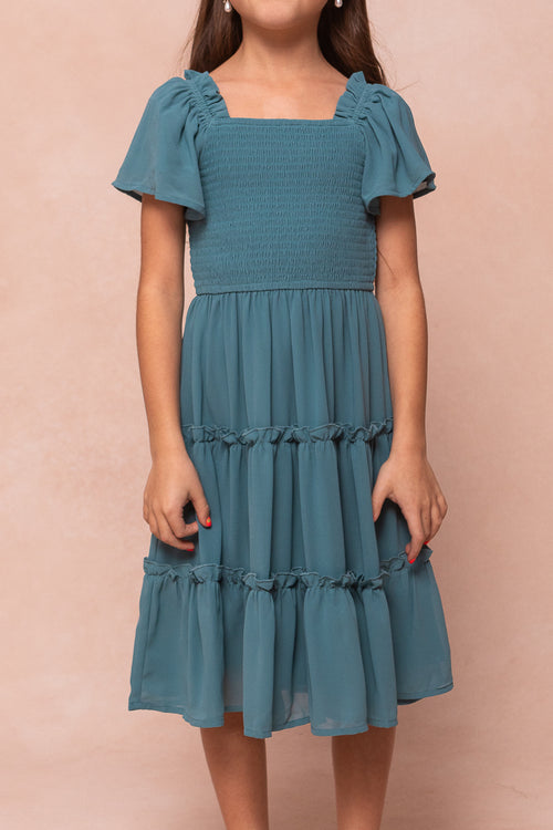 Mini Ellie Dress in Seaglass Chiffon