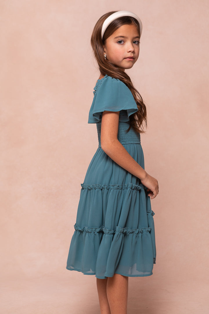 Mini Ellie Dress in Seaglass Chiffon