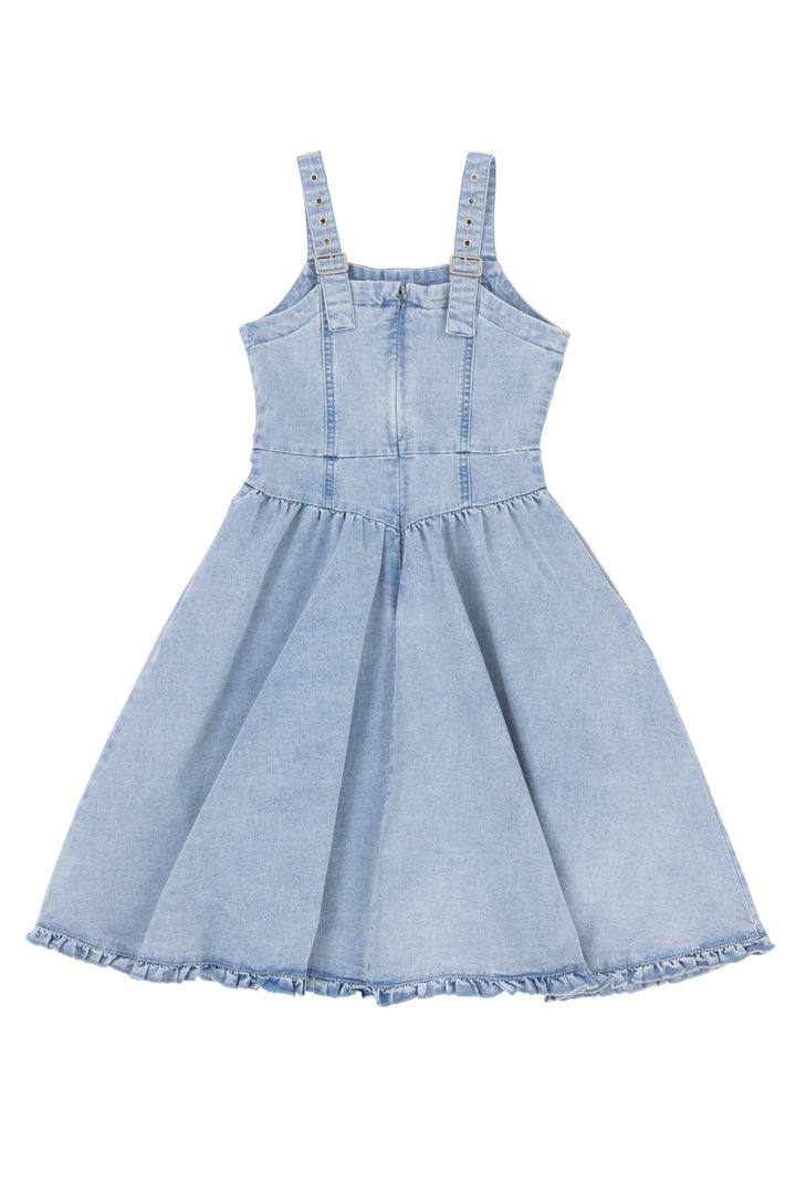 Mini Kristin Dress in Light Denim
