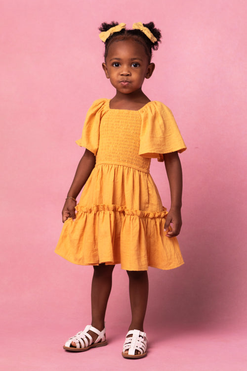 Mini Lennon Dress in Mustard - FINAL SALE