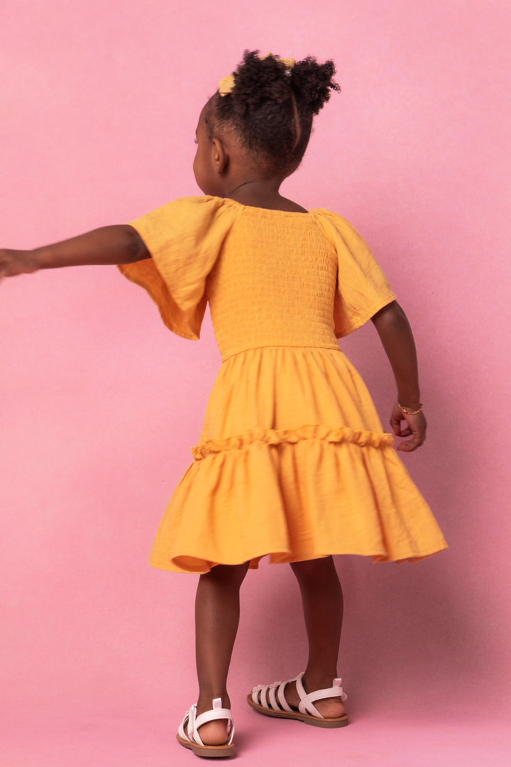 Mini Lennon Dress in Mustard - FINAL SALE