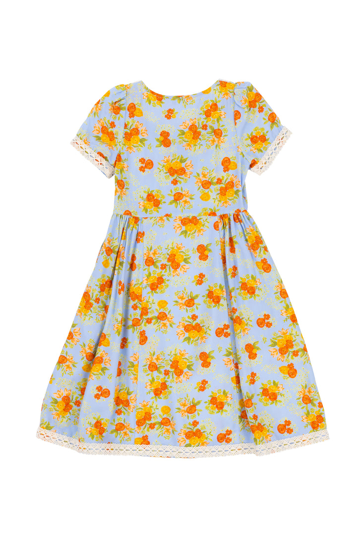 Mini Libby Dress in Orange Floral