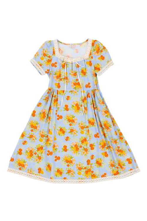 Mini Libby Dress in Orange Floral