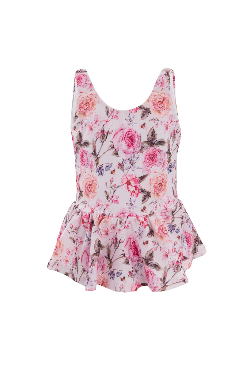 Mini Lola Swim Dress in Ballerina Pink Floral