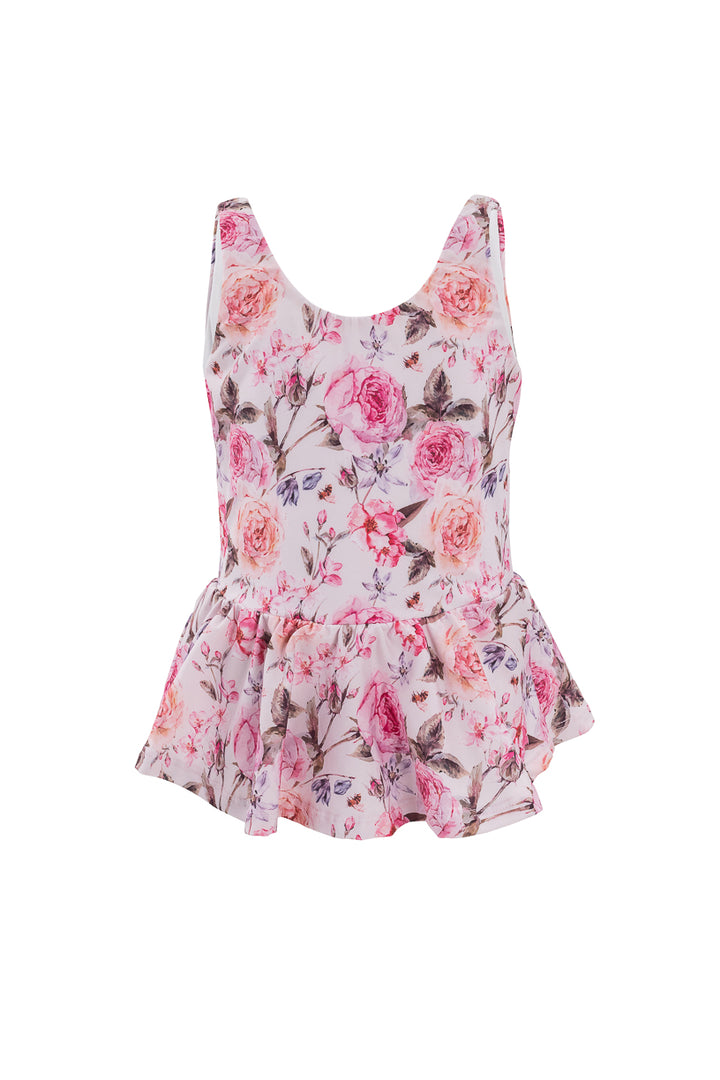 Mini Lola Swim Dress in Ballerina Pink Floral