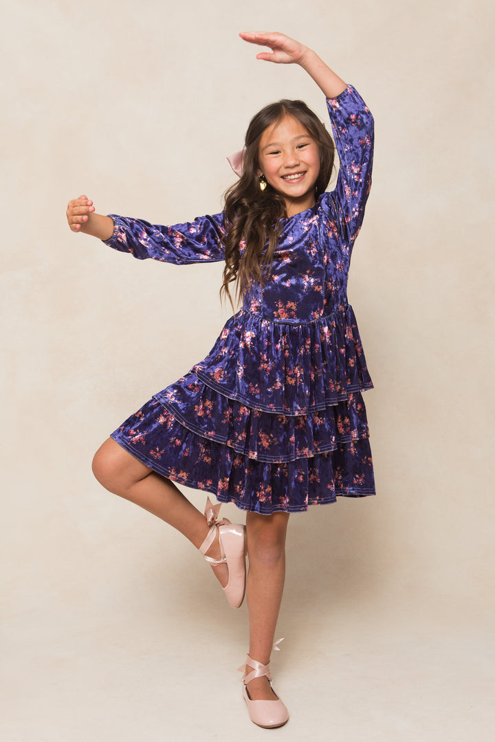 Mini Nikki Dress in Velvet Floral - FINAL SALE