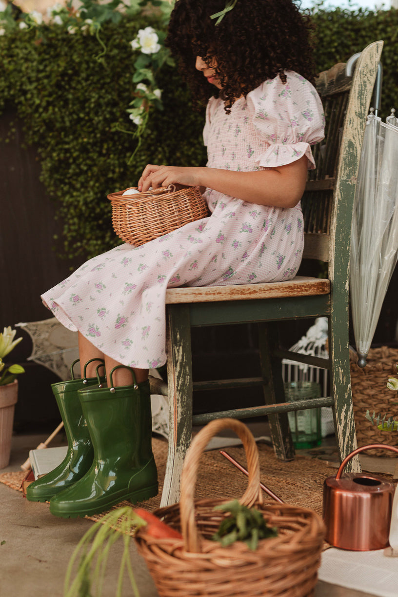 Mini Teagan Dress In Purple Gingham