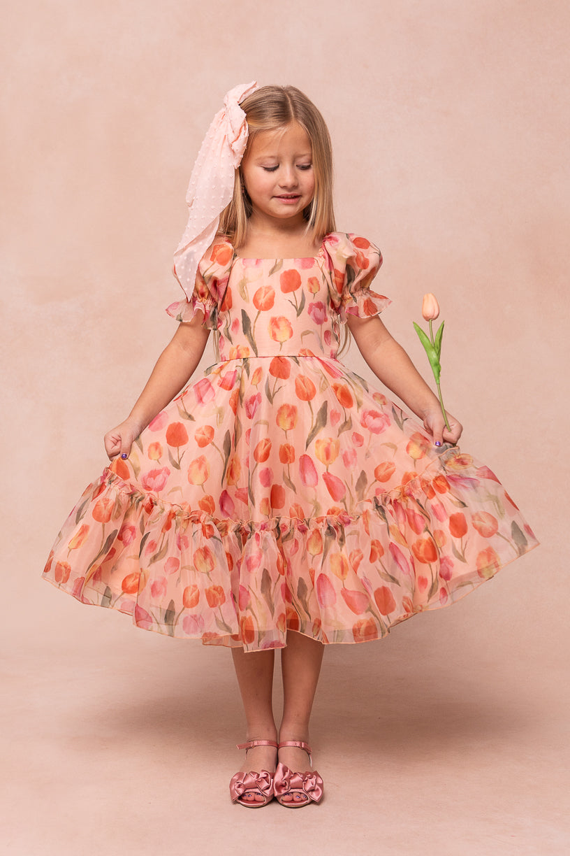 Mini Wonderland Dress in Tulips