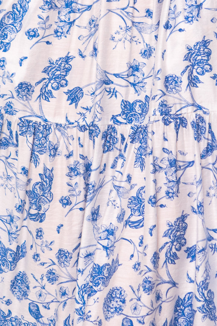 Madeline Maxi Dress in Indigo Floral